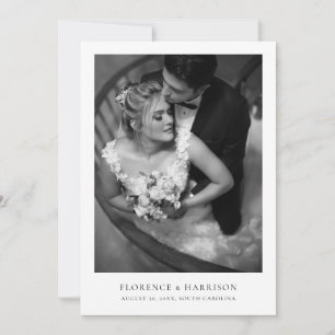 Minimalist Elegant Photo Wedding Save the Date 