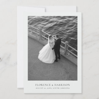Minimalist Elegant Photo Wedding Save the Date