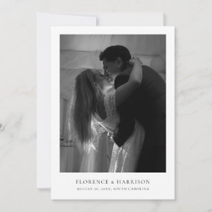 Minimalist Elegant Photo Wedding Save the Date 