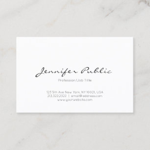 Minimalist Elegant Professional Modern Clean Plain Business Card