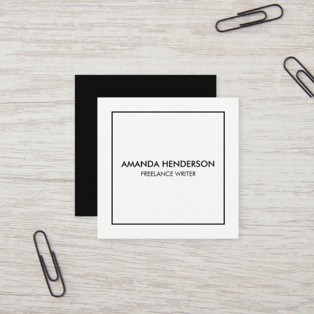 Minimalist Elegant Professional Square Square Business Card (Front/Back In Situ)