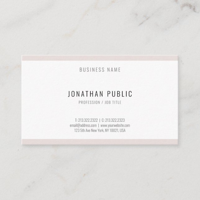 Minimalist Elegant Professional Template Modern Business Card (Front)