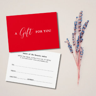 Minimalist Elegant Red White Beauty