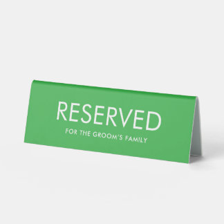 Minimalist Elegant Reserved Table Tent Sign 