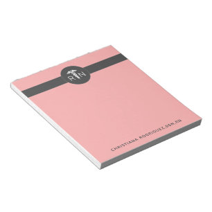 Minimalist Elegant RN Registered Nurse Custom Name Notepad