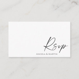 Minimalist Elegant RSVP QR Code Enclosure Card