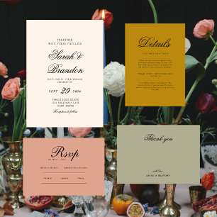 Minimalist Elegant   RSVP & QR Website Card