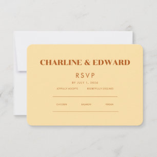 Minimalist Elegant   RSVP & QR Website Card