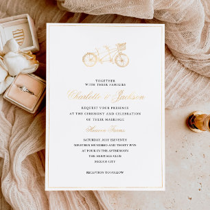 Minimalist Elegant Rustic Simple Wedding Gold