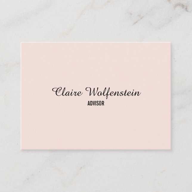 Minimalist Elegant Script Professional Business Card (Front)