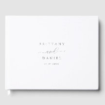 Minimalist Elegant Script Wedding Guest Book