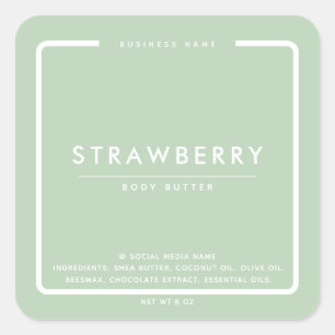 Minimalist elegant simple modern wraparound square sticker