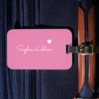 Minimalist Elegant Simple Script Name PINK