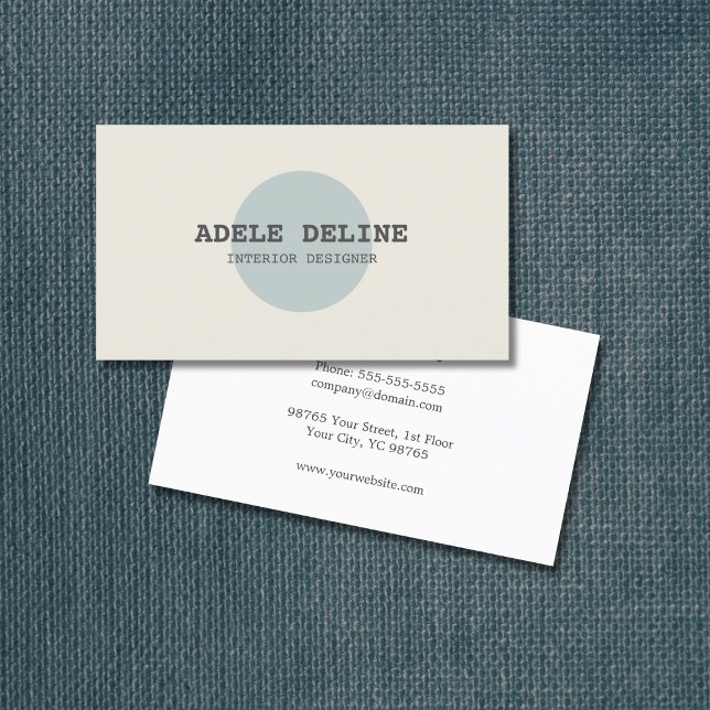 Minimalist Elegant Solid Interior Designer Business Card (Creator Uploaded)