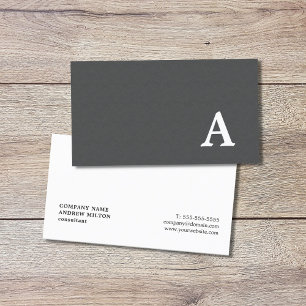 Minimalist Elegant Texture Grey Consultant Business Card