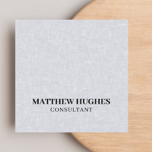 Minimalist Elegant Texture Grey Consultant Square Business Card