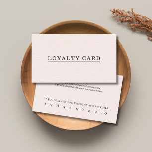 Minimalist Elegant Texture Light Pink Beauty Loyalty Card