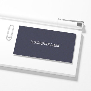 Minimalist Elegant Textured Blue Consultant Business Card