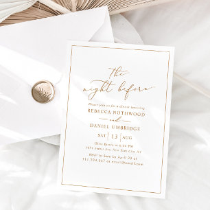 Minimalist & Elegant The Night Before Invitation