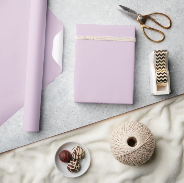 Minimalist Elegant Thistle Pale Purple Plain Solid Wrapping Paper (Crafts)
