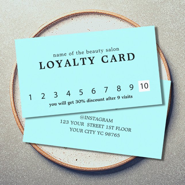 Minimalist Elegant Turquoise Beauty Loyalty (Creator Uploaded)