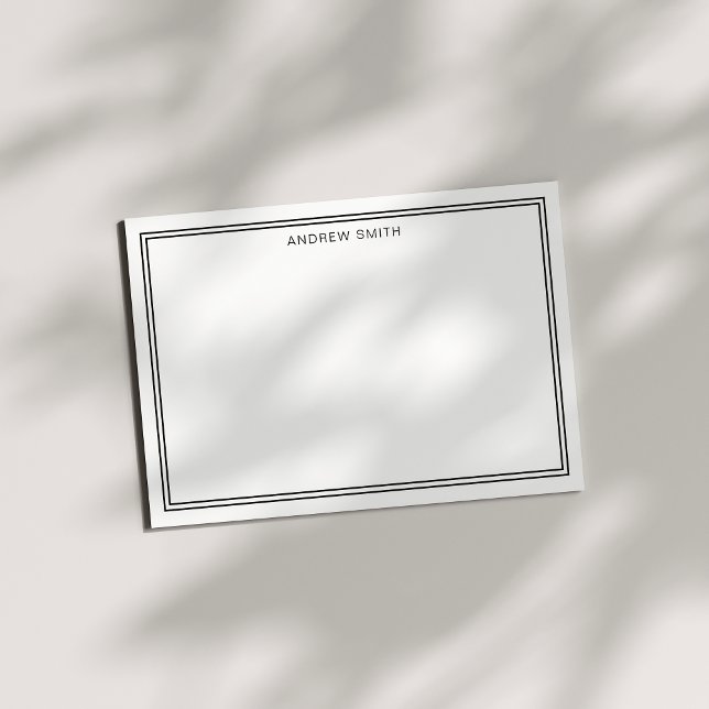 Minimalist Elegant Two Border Professional Black Card (Creator Uploaded)