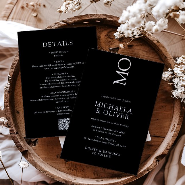 Minimalist Elegant Typography All-In-One Wedding Invitation (Creator Uploaded)
