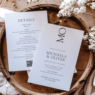 Minimalist Elegant Typography All-In-One Wedding Invitation