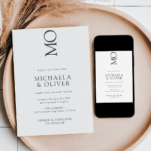 Minimalist Elegant Typography Modern Wedding Invitation