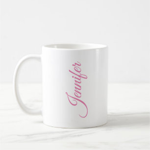 Minimalist elegant unique modern plain name coffee mug