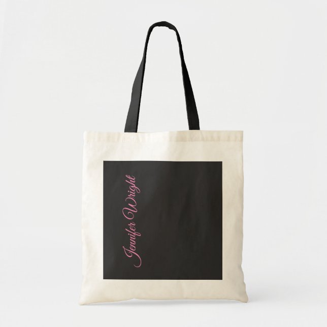 Minimalist elegant unique modern plain tote bag (Front)