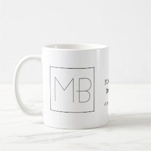 Minimalist Elegant Unique Monogram  Coffee Mug