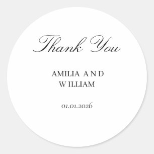 Minimalist Elegant Wedding Envelope Sticker