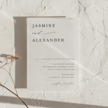 Minimalist Elegant Wedding Invitation Card
