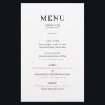 Minimalist Elegant Wedding menu card<br><div class="desc">Designed to coordinate with our Minimalist All In One Collection, this customizable matching wedding menu card features a clean and simple layout, with classic font. For more advanced customisation of this design, e.g. changing layout, font or text size please click the "CUSTOMIZE" button above. Please contact me for any questions!...</div>