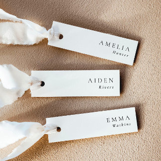 Minimalist Elegant Wedding Name Place Cards
