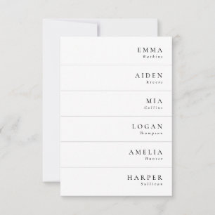 Minimalist Elegant Wedding Name Place Cards