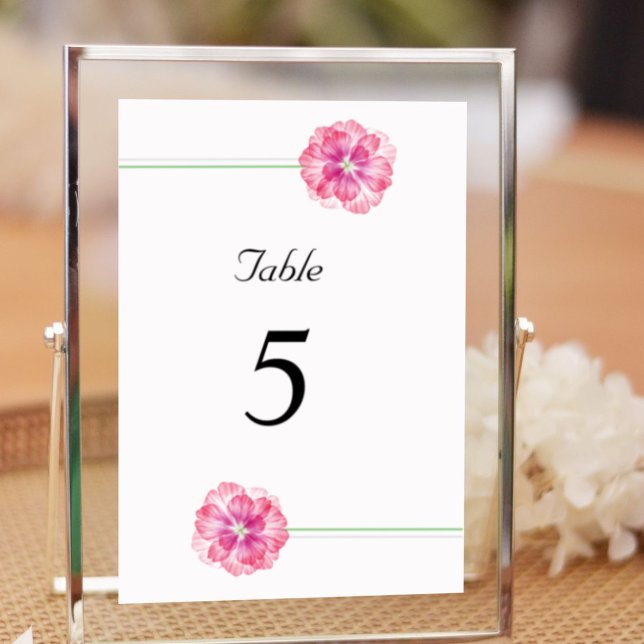 Minimalist Elegant Wedding Table Number Card (Creator Uploaded)