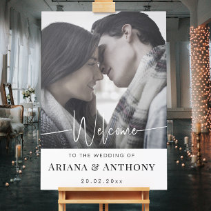 Minimalist  Elegant  Wedding Welcome Sign Poster