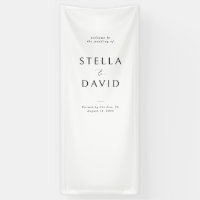 Minimalist Elegant Welcome Wedding Vinyl Banner