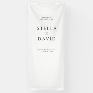 Minimalist Elegant Welcome Wedding Vinyl Banner