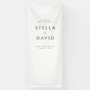 Minimalist Elegant Welcome Wedding Vinyl Banner