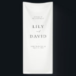 Minimalist Elegant Welcome Wedding Vinyl Banner<br><div class="desc">Modern Welcome to the Wedding Sign. Personalised Simple Minimalist Welcome Sign. Just click the customise further link,  shown under the text personalisation area on the right,  and choose your custom colour background. This sign poster template makes it fast and easy to create stunning additions to your wedding decor.</div>