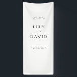 Minimalist Elegant Welcome Wedding Vinyl Banner<br><div class="desc">Modern Welcome to the Wedding Sign. Personalised Simple Minimalist Welcome Sign. Just click the customise further link,  shown under the text personalisation area on the right,  and choose your custom colour background. This sign poster template makes it fast and easy to create stunning additions to your wedding decor.</div>