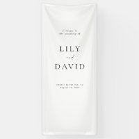 Minimalist Elegant Welcome Wedding Vinyl Banner