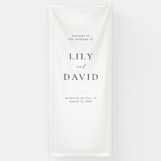 Minimalist Elegant Welcome Wedding Vinyl Banner