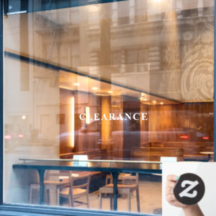 Minimalist Elegant White CLEARANCE Storefront Wind
