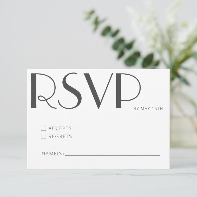 Minimalist Elegant White Template Art Deco Wedding (Standing Front)