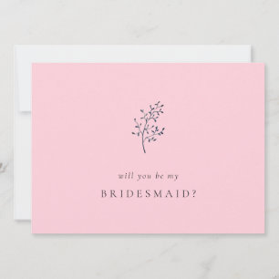 Minimalist Elegant Will You Be My Bridesmaid