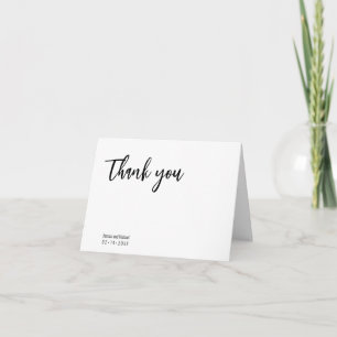 💍 Minimalist Elegant with beautiful message Thank You Card